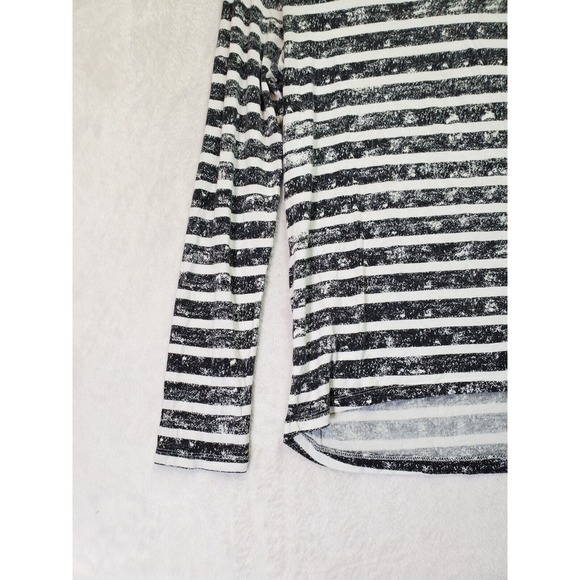 Neiman Marcus Shirt‎ Womens Medium Multi Striped Viscose Long Sleeve Round Neck - Picture 6 of 8